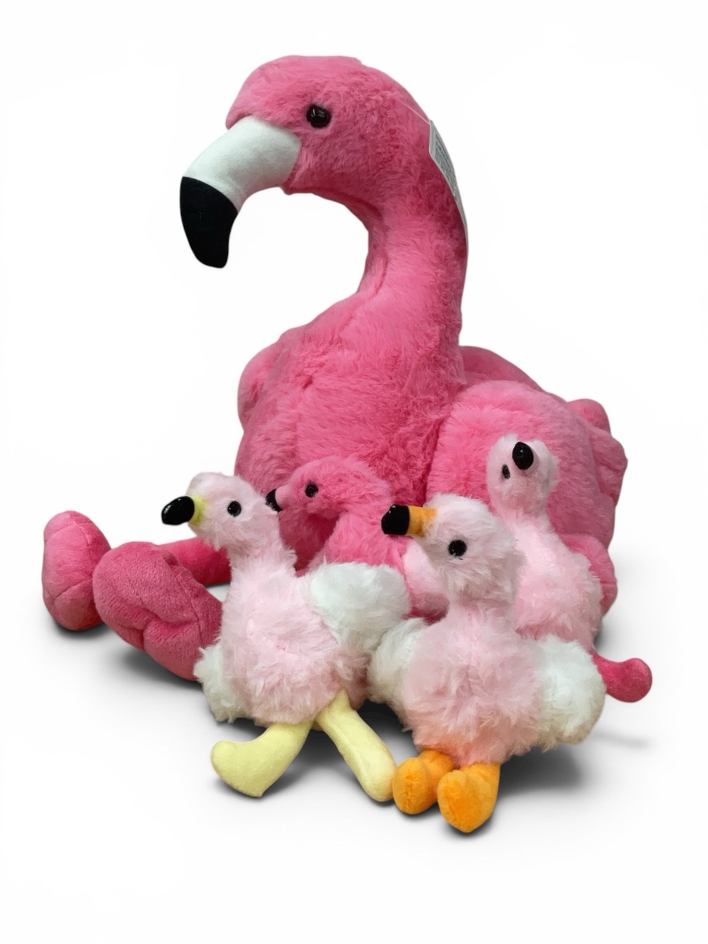 Plush Pink Flamingo Family Pet Toy Set